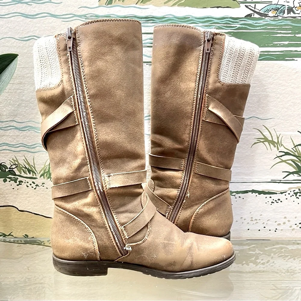 Stylish Brown Knee-High Lined Boots